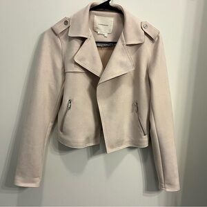 Anthropologie Light Pink Suede Jacket